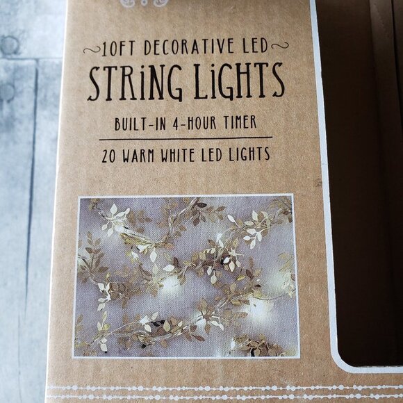 Gold Leaf Battery Operated String Lights - Picture 2 of 4